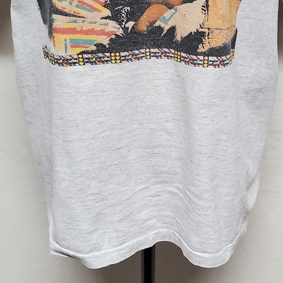 Vintage One Of A Kind Native American Mother Child Gray Single Stitch Tee Large - Picture 10 of 16